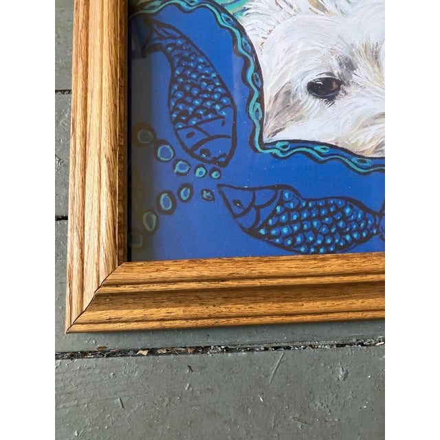 Contemporary original Westie dog print by Judy Henn. Measures 14x11 or 17x14 framed. Check out my shop, Robins Egg...