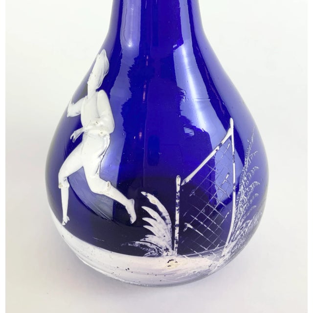 Wood Late 19th Century Mary Gregory Glass Bottle For Sale - Image 7 of 13