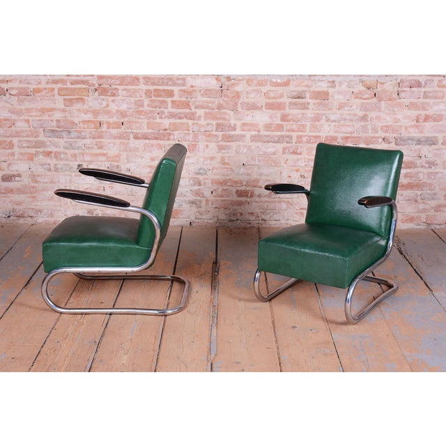 1930s Bauhaus Armchairs in Beech and Chrome from Mauser, Germany, 1930s, Set of 2 For Sale - Image 5 of 18