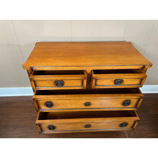Antique French Commode Chest of Drawers Louis XVI Mahogany Brass C1930 For Sale - Image 17 of 18