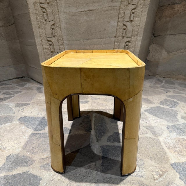 1980s Goatskin Side Table Style of Karl Springer For Sale In San Diego - Image 6 of 12