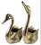 Large Vintage Brass Swan Planters - A Pair For Sale - Image 4 of 8