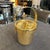 Goldenrod 1970s Mid-Century Modern Gilded Metal Italian Ice Bucket For Sale - Image 8 of 11