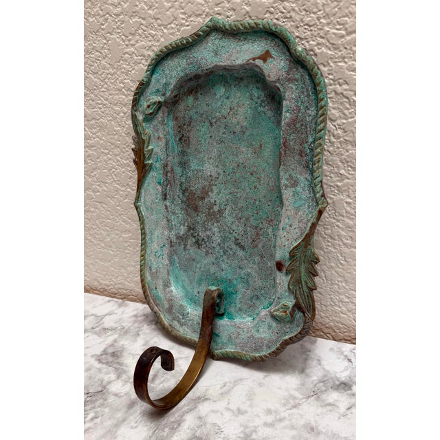 1990s Vintage Rustic Metal and Brass Decor Wall Hook For Sale - Image 5 of 10