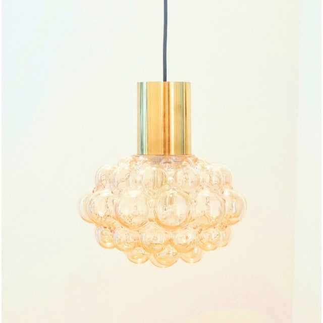 Stunning mid-century modern pendant/ceiling light designed by helena tynell for limburg, germany's leading glasswork,...