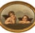 A large and beautifully painted antique 19th century genuine KPM Berlin porcelain plaque, depicting two angels or putti,...