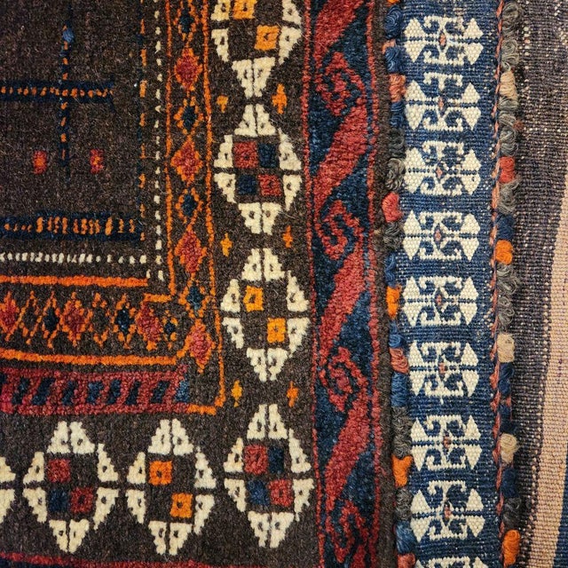 Asian Antique Baluch Wool Saddlebag - Mid 1900s For Sale - Image 3 of 4