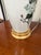 Dark Green Pair of Vintage Mid Century Modern Japanese Kutani Hand Painted Table Lamps With Peacock, Flowers and Gold For Sale - Image 8 of 11