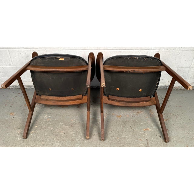 Vintage Leather Chairs by Murphy Miller for Kroehler Furniture- Set of 2 For Sale - Image 9 of 12