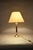 Vintage Brass Table Lamp with Burgundy Column, 1950s For Sale - Image 9 of 11