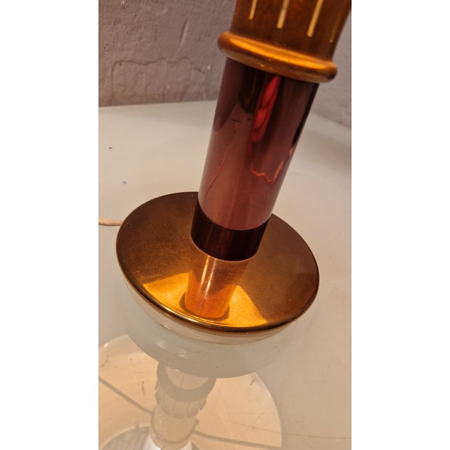 Beige Bedside Lamps in Copper-Plated Brass with Lampshades from Stilnovo, 1960s, Set of 2 For Sale - Image 8 of 18