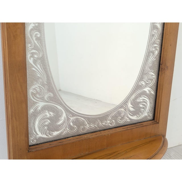 Brown Vintage Mirror with Hangers and Shelf, 1965 For Sale - Image 8 of 13