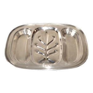 Early 20th Century F B Rogers Silver Company Old English Silver Serving Dish Platter Hosting