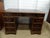 Mid-Century Modern Vintage Mahogany Veneer Pedestal Desk, 1950s For Sale - Image 3 of 18