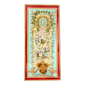 Chelsea House Tall 62" Framed French Painting on Silk