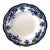Victorian Cauldon England Flow Blue Floral Soup Bowl Gilding H9617 Late 1800s For Sale