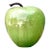 Vintage Monumental Green Ceramic Apple Sculpture For Sale