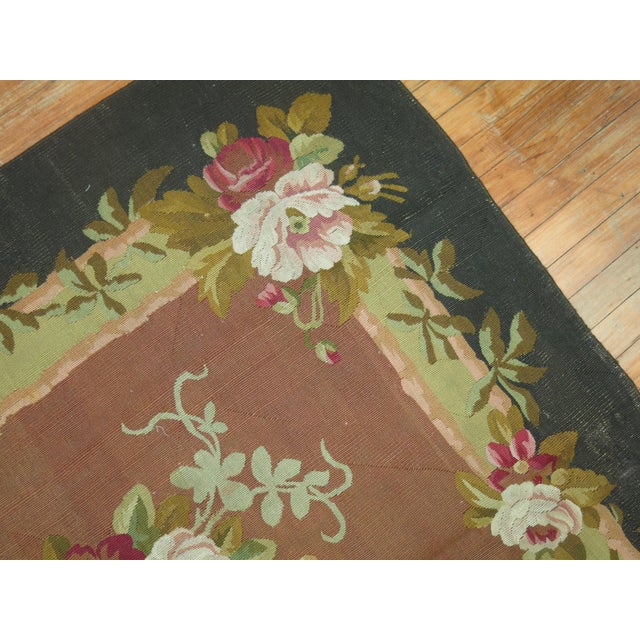 19th Century 19th Century Louis Philippe French Aubusson Mid Carpet - 5'7" x 7'1" For Sale - Image 5 of 8