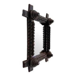 Tramp Art Mirror, Sweden, Early 1900s For Sale