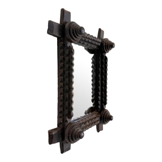 Tramp Art Mirror, Sweden, Early 1900s For Sale