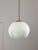 Mid-Century Modern Italian Pendant Lamp in Brass and Opaline For Sale - Image 11 of 15