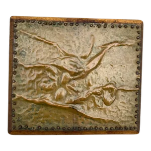 Vintage Hand Crafted Copper Top Dovetail Wood Box