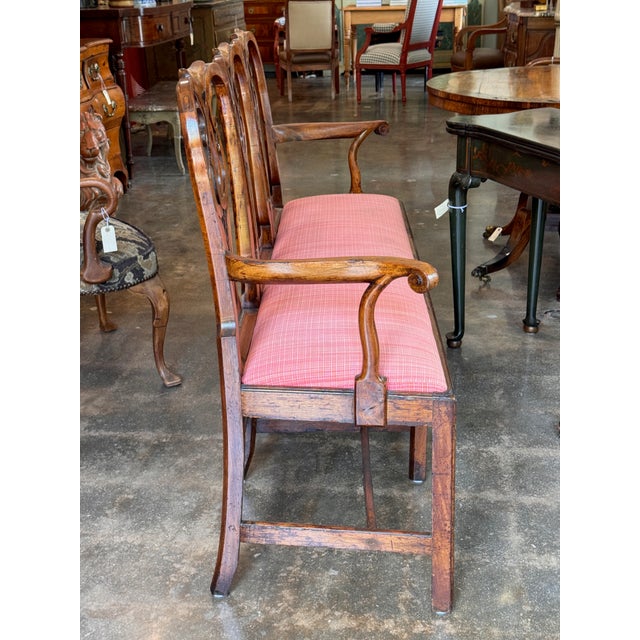 18th Century English Mahogany Triple Chair-Back Hall Bench For Sale - Image 12 of 14