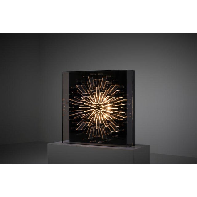 Black Optical Methacrylate Light Sculpture, France, 1970s For Sale - Image 8 of 11
