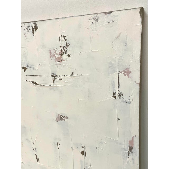 Postmodern Sarah Brooke Original Abstract Minimalist Oil Painting on Canvas For Sale - Image 3 of 11