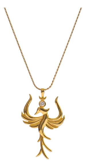 Rising Phoenix Diamond Gold Necklace