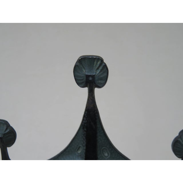 Green Art Nouveau French Patinated Bronze Picture Frame For Sale - Image 8 of 16