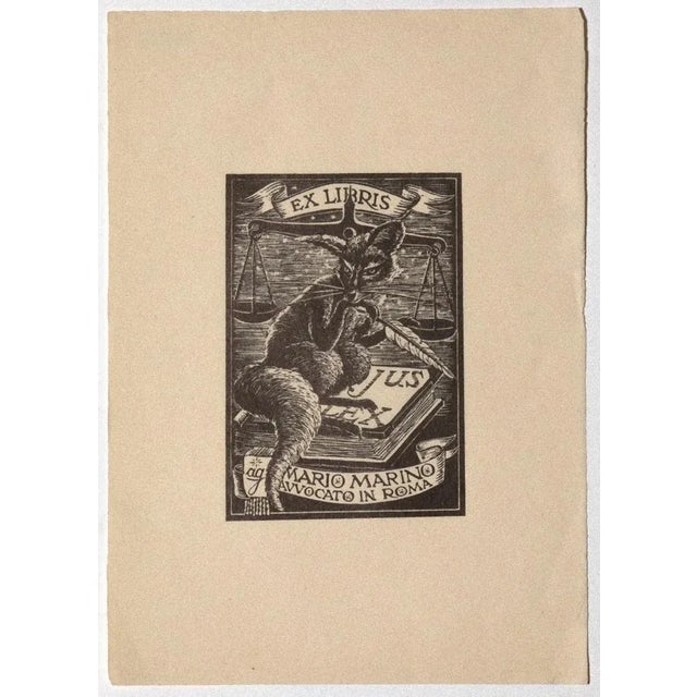 Ex Libris Mario Marino is an original Modern artwork realized in the 20th Century by Attilio Giuliani. Original B/W...