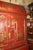 1930s Chinoiserie Red and Gilt Painted Tall Bookcase For Sale - Image 5 of 10