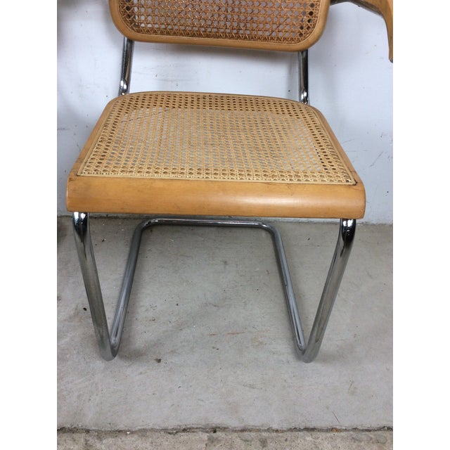 1970s Set of 3 Mid Century Modern Cesca Chairs by Marcel Breuer For Sale - Image 5 of 17