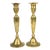 Mid 20th Century Solid Brass Candlestick Candle Holders- Set of 2 For Sale