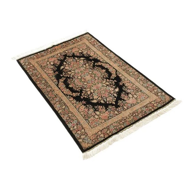 Qom Rug in Silk For Sale - Image 3 of 11