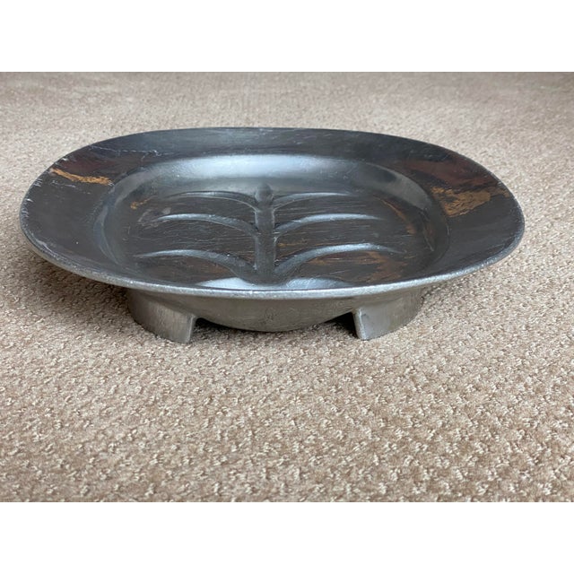 Vintage Wilton Armetale Meat Serving Tray Platter, Matte Finish, Tree and Well Circa 1970's For Sale In Baltimore - Image 6 of 12