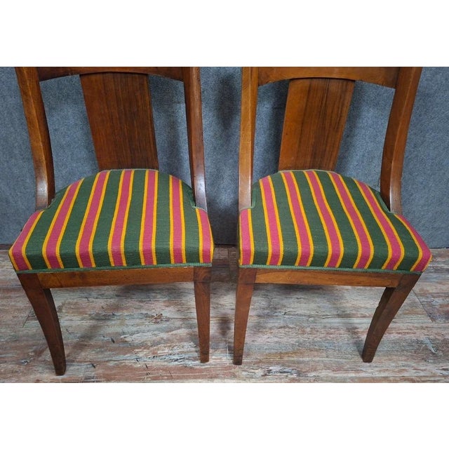 Set of Two Empire Period Chairs in Walnut, Set of 2 For Sale - Image 5 of 11