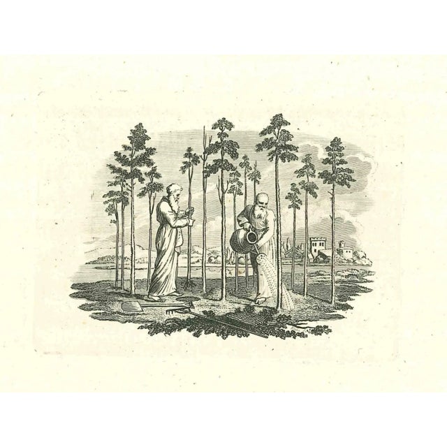 Daily life scene is an original artwork realized by Thomas Holloway for Johann Caspar Lavater's "Essays on Physiognomy,...