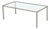 Modern Glass Top and Wrought Iron Coffee Table For Sale