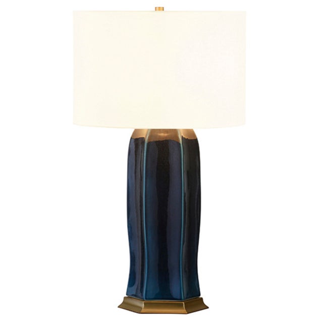 New special order item. Not vintage. Add a pop of color and personality to any room with the Barron Navy Glaze Ceramic...