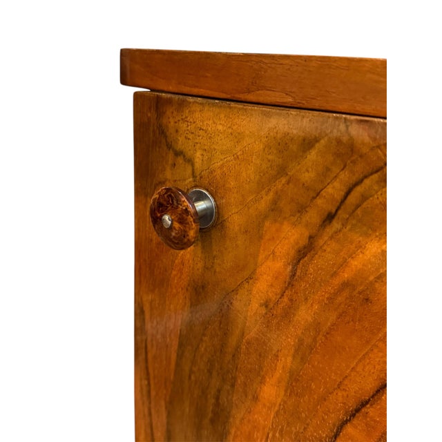 Brown Art Deco Nightstands, Central Europe 1930s, Set of 2 For Sale - Image 8 of 13