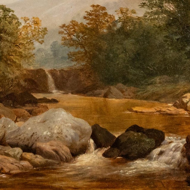 Antique English 19th Century Oil Painting River Lyn Landscape Barnstaple Devon by Albert Lane For Sale - Image 11 of 17