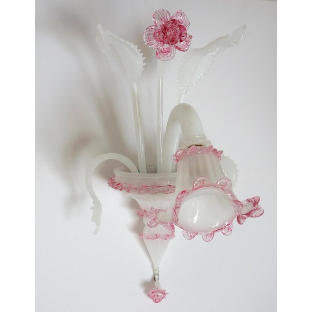 Vintage Murano Glass Wall Lamps from Made Murano Glass, 1950s, Set of 2 For Sale - Image 11 of 11