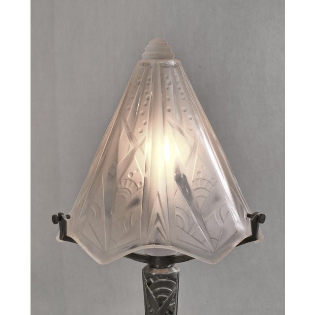 French Art Deco Lamp by P. Maynadier - 1930 France For Sale - Image 6 of 11