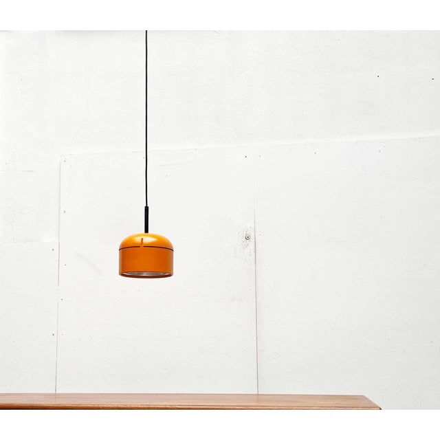 Vintage German Space Age Yellow Orange Pendant Lamp by Arnold Berges for Staff, 1970s For Sale - Image 17 of 18