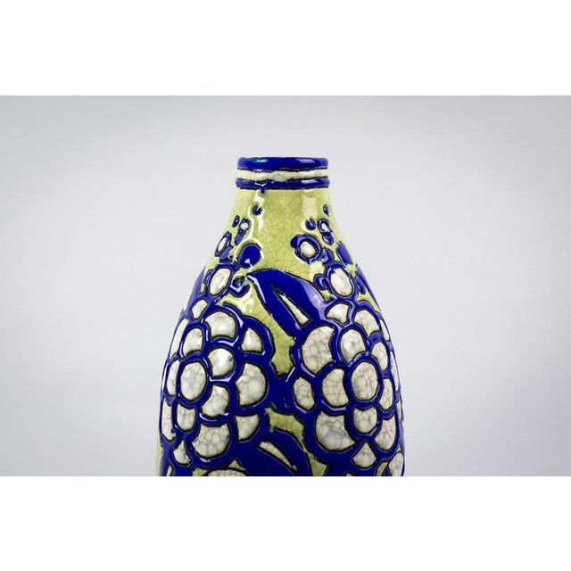 Art Deco Vase in Fine Earthenware with Cloisonné Enamels by Charles Catteau, 1920s For Sale - Image 6 of 11