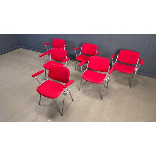 Vintage DSC 106 Side Chairs by Giancarlo Piretti for Castelli, 1970s, Set of 6 For Sale - Image 12 of 18