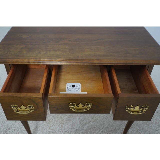 Stickley Stickley Cherry 3 Drawer Lowboy Dressing Table For Sale - Image 4 of 12