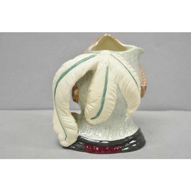 White Vintage 1956 Royal Doulton Don Quixote D6455 Porcelain Toby Character Jug Mug For Sale - Image 8 of 13